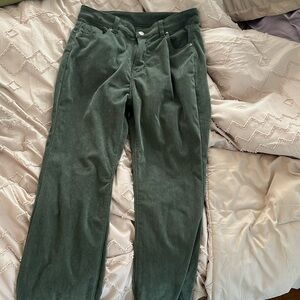 SHEIN Rubbed Green Pants